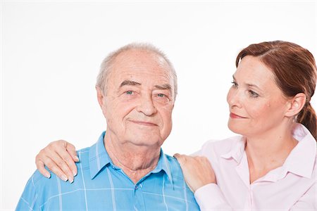 seniors embrace touching - Portrait of Man and Woman Stock Photo - Premium Royalty-Free, Code: 600-03893398