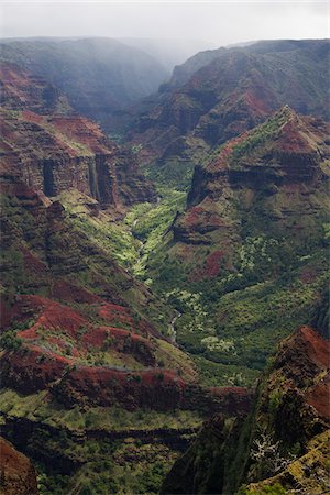 Waimea Canyon State Park, Kauai, Hawaii, USA Foto de stock - Sin royalties Premium, Código: 600-03907698