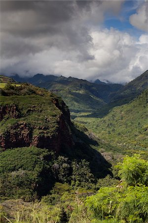 Waimea Canyon State Park, Kauai, Hawaii, USA Foto de stock - Sin royalties Premium, Código: 600-03907739