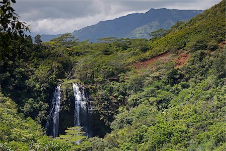 Opaeka'a Falls, Kauai, Hawaii, USA Foto de stock - Sin royalties Premium, Código: 600-03907746