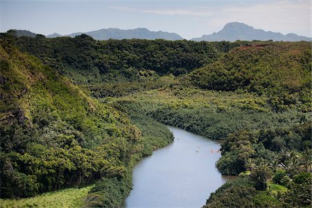 Rivière Wailua, Kauai, Hawaii, USA Photographie de stock - Premium Libres de Droits, Code: 600-03907747