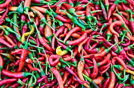 Chillies, Oludeniz market, Turkey Foto de stock - Sin royalties Premium, Código: 614-05650791