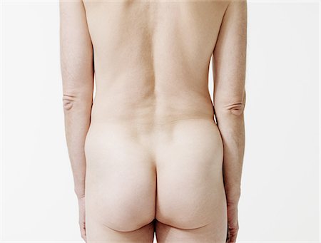 Rear view of nude man Foto de stock - Sin royalties Premium, Código: 614-05792286