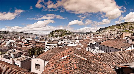 el panecillo - Old town and El Panecillo, Quito, Ecuador Fotografie stock - Premium Royalty-Free, Codice: 614-05819095