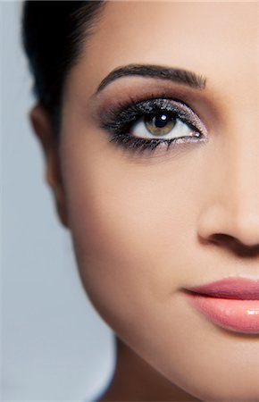 faces pretty eyes - Close-up of a beautiful woman Stock Photo - Premium Royalty-Free, Code: 614-05955242