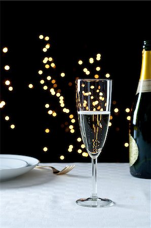 still life plate - Champagne on a table Stock Photo - Premium Royalty-Free, Code: 614-06002066