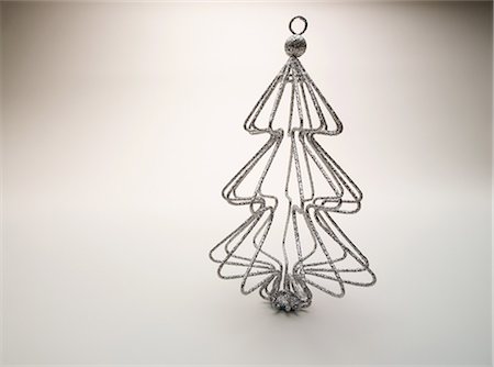 silver christmas - Christmas tree decoration, studio shot Stock Photo - Premium Royalty-Free, Code: 614-06002251