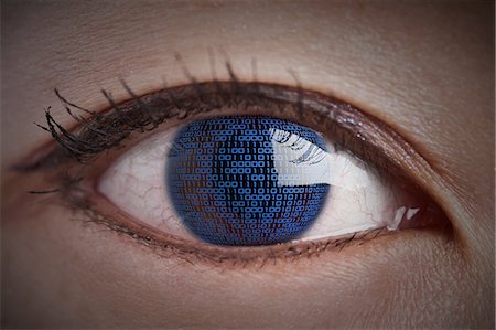 digital data - Binary eye Stock Photo - Premium Royalty-Free, Code: 614-06044028