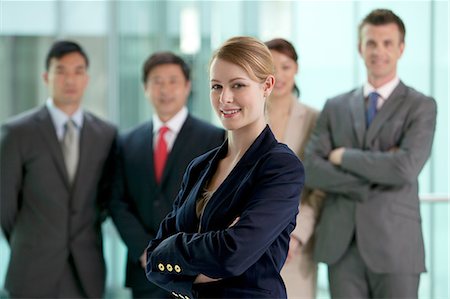 simsearch:614-06116477,k - Multi racial businesspeople, portrait Stock Photo - Premium Royalty-Free, Code: 614-06116529