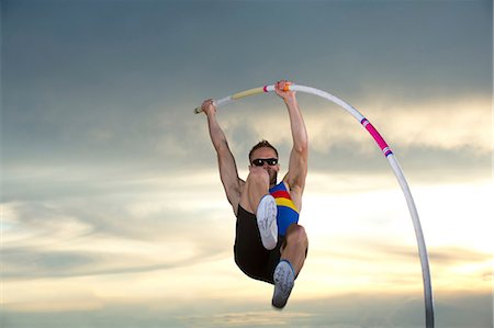 flexibility - Pole vaulter Foto de stock - Sin royalties Premium, Código: 614-06168620