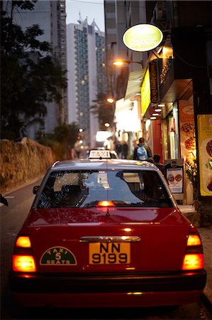 Taxi in wan chi district, hong kong, china Stock Photo - Premium Royalty-Free, Code: 614-06168776