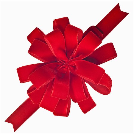 schleife - Red velveteen bow Foto de stock - Sin royalties Premium, Código: 614-06169238