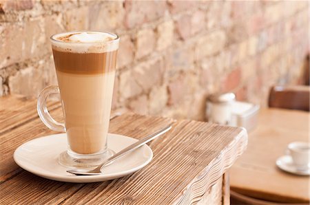 Glass of mocha in a cafe Stock Photo - Premium Royalty-Free, Code: 614-06311611
