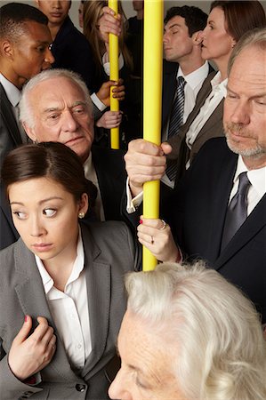 displeased - Crowded subway train Stock Photo - Premium Royalty-Free, Code: 614-06311788