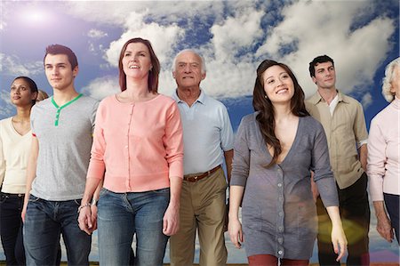 fäule - Groupe de personnes marchant ensemble Photographie de stock - Premium Libres de Droits, Code: 614-06402714