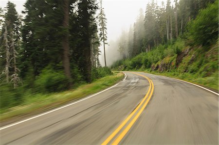 road speed - Road to Paradise (Washington State Route 706), Mount Rainier National Park, Washington, USA Stock Photo - Premium Royalty-Free, Code: 614-06403111