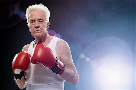 senior sport - Senior male boxer Stock Photo - Premium Royalty-Free, Code: 614-06443054