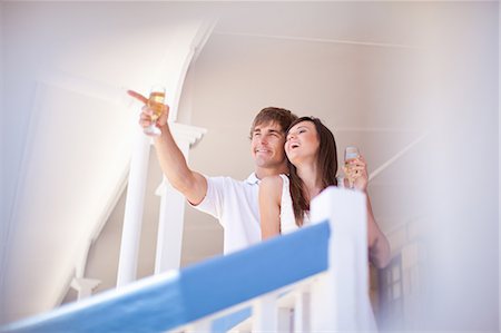 picture female under hair - Couple admiring scenery together Stock Photo - Premium Royalty-Free, Code: 614-06537375