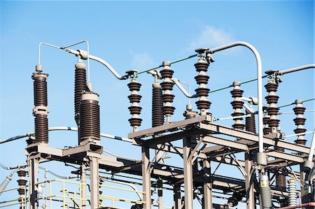 electrical - Infrastructure of power grid Foto de stock - Sin royalties Premium, Código: 614-06624706