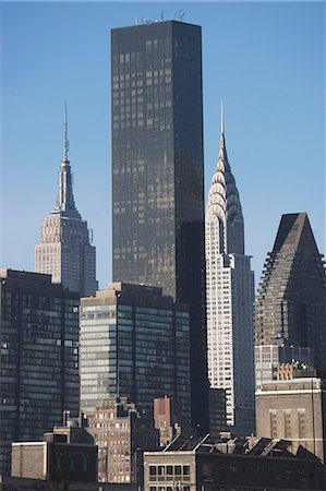 puente de manhattan - New York City skyscrapers Foto de stock - Sin royalties Premium, Código: 614-06624727