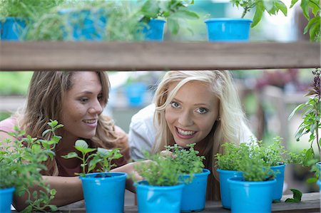 Woman shopping for plants in nursery Stock Photo - Premium Royalty-Free, Code: 614-06623721