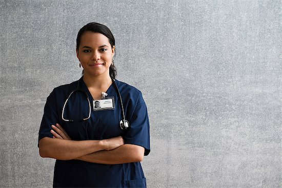 Portrait of a hospital nurse Photographie de stock - Premium Libres de Droits, Le code de l’image : 614-06718055