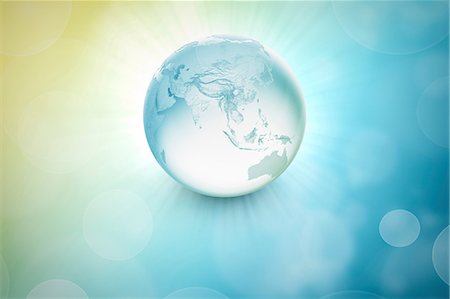 Illustration of glowing globe Stock Photo - Premium Royalty-Free, Code: 614-06718645