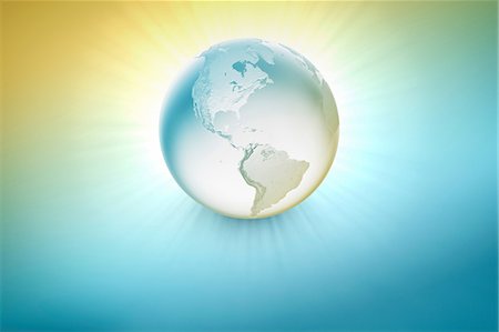 Illustration of glowing globe Stock Photo - Premium Royalty-Free, Code: 614-06718659