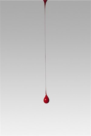 Drop of red paint Photographie de stock - Premium Libres de Droits, Code: 614-06719447