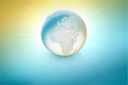 Illustration of glowing globe Stock Photo - Premium Royalty-Free, Code: 614-06719523