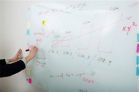 Young woman writing on whiteboard Photographie de stock - Premium Libres de Droits, Code: 614-06814126