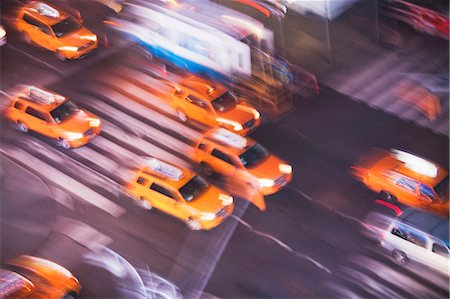 Yellow taxi cabs, New York City, USA Stock Photo - Premium Royalty-Free, Code: 614-06813294