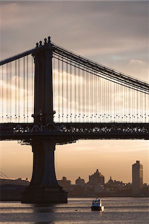 Manhattan bridge, New York City, USA Foto de stock - Sin royalties Premium, Código: 614-06813333