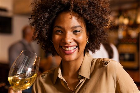 restaurant bar counters - Woman having a drink Stock Photo - Premium Royalty-Free, Code: 614-06813661