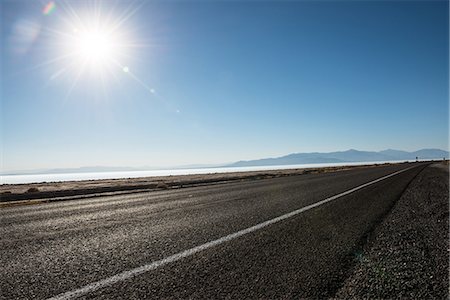 pictures of peaceful paved roads - Salton Sea, California, USA Stock Photo - Premium Royalty-Free, Code: 614-06895659