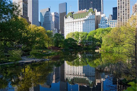 reflection park - Buildings on lake in Central Park, New York City, USA Stock Photo - Premium Royalty-Free, Code: 614-06896441