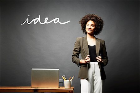 Woman and the word idea Stock Photo - Premium Royalty-Free, Code: 614-06898234