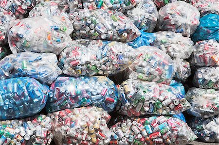 plastic bags - Stacks of cans in plastic bags Stock Photo - Premium Royalty-Free, Code: 614-06974125
