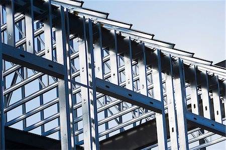structure - Construction frame of steel girders on construction site Stock Photo - Premium Royalty-Free, Code: 614-06974138