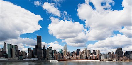 reflection usa buildings - Skyline of New York City Stock Photo - Premium Royalty-Free, Code: 614-06974130