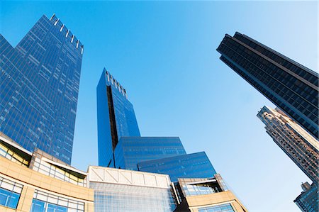 repetition buildings - Angled view of skyscrapers, New York City, USA Stock Photo - Premium Royalty-Free, Code: 614-06974189