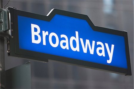 simsearch:614-06002314,k - Broadway street sign, New York City, USA Stock Photo - Premium Royalty-Free, Code: 614-06974215