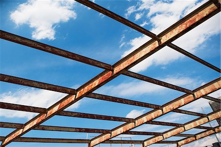 steel construction - Open rusting roof framework Stock Photo - Premium Royalty-Free, Code: 614-06974221