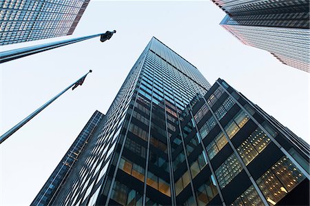 flags business - View of skyscrapers from below Stock Photo - Premium Royalty-Free, Code: 614-06974246