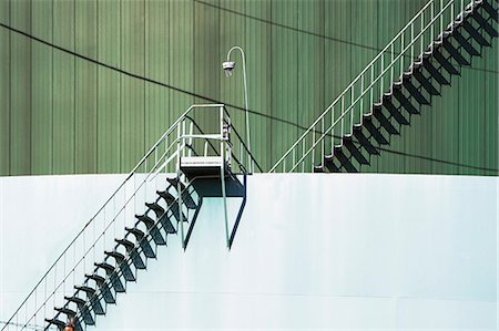 Metal stairway and industrial structure Stock Photo - Premium Royalty-Free, Code: 614-06974243