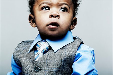 simsearch:614-06974689,k - Portrait of baby boy wearing waistcoat, shirt and tie Stockbilder - Premium RF Lizenzfrei, Bildnummer: 614-06974684