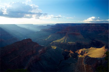 south rim - Sunlight on Grand Canyon from south rim, Nevada, USA Foto de stock - Sin royalties Premium, Código: 614-07234806