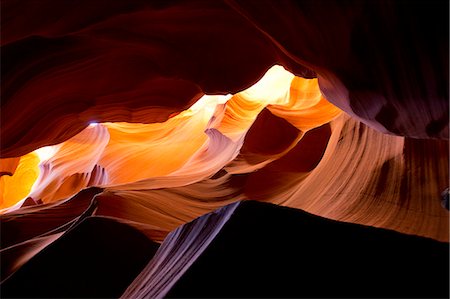 simsearch:632-08886701,k - Eroded cave rock formation, Antelope Canyon, Page Arizona, USA Stock Photo - Premium Royalty-Free, Code: 614-07234917