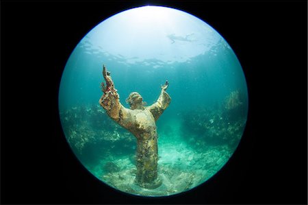 Statue of Christ of the Abyss. Stock Photo - Premium Royalty-Free, Code: 614-07453332