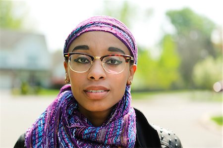 funky - Young woman wearing headscarf Stock Photo - Premium Royalty-Free, Code: 614-07708151